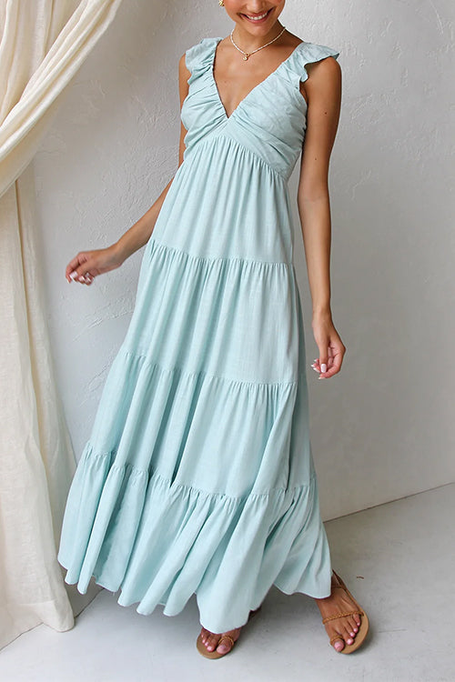 Isa | Robe Maxi avec Volants