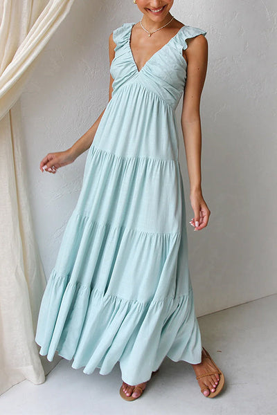 Isa | Robe Maxi avec Volants