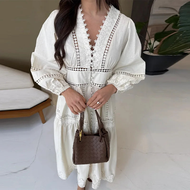 Mirella – Embroidered Maxi Dress