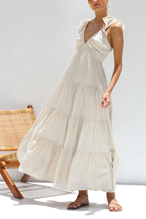 Isa | Robe Maxi avec Volants