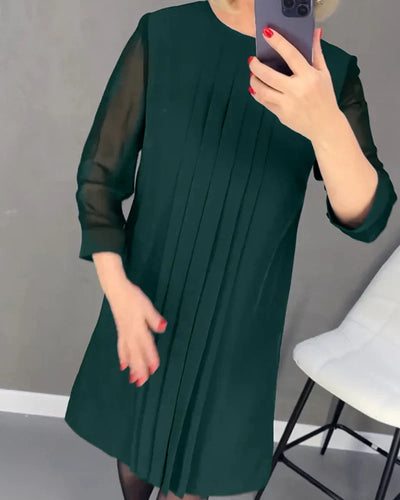 Isaline – Robe Plissée Élégante