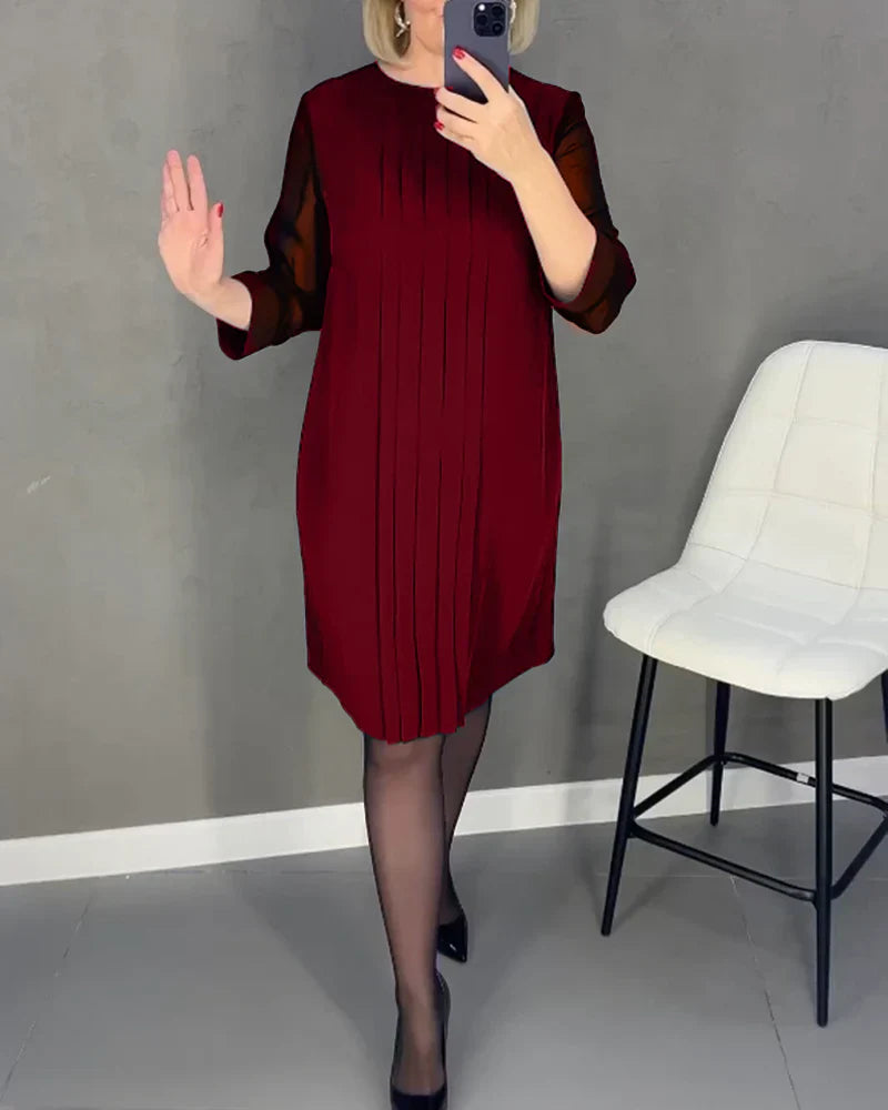 Isaline – Robe Plissée Élégante