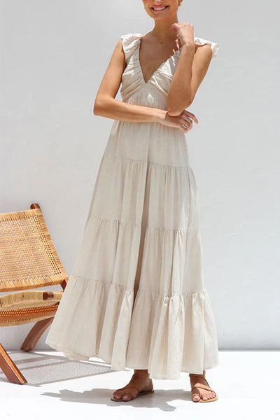 Isa | Robe Maxi avec Volants