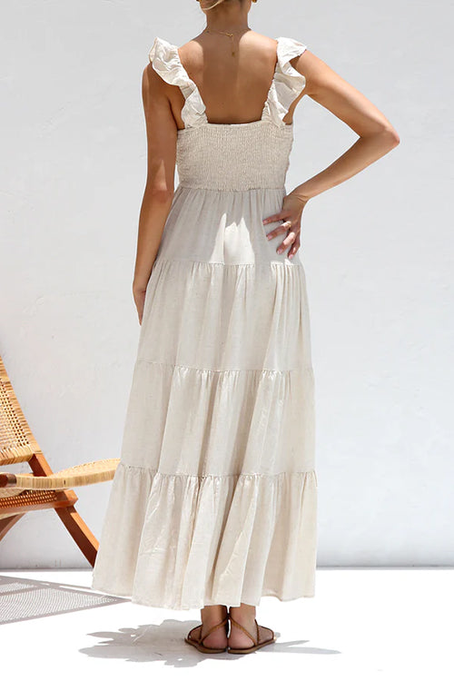 Isa | Robe Maxi avec Volants
