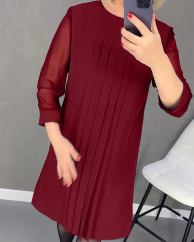 Isaline – Robe Plissée Élégante