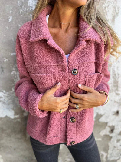 Dion - Veste en laine courte avec revers