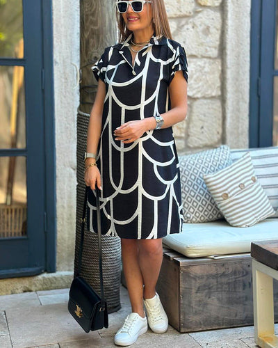 Anneliese™ | Robe polo avec imprimé graphique