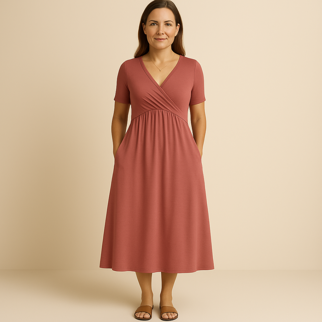 Corazon™ | Robe midi à décolleté en V