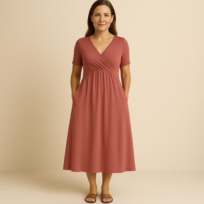 Corazon™ | Robe midi à décolleté en V