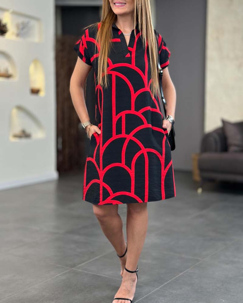Anneliese™ | Robe polo avec imprimé graphique