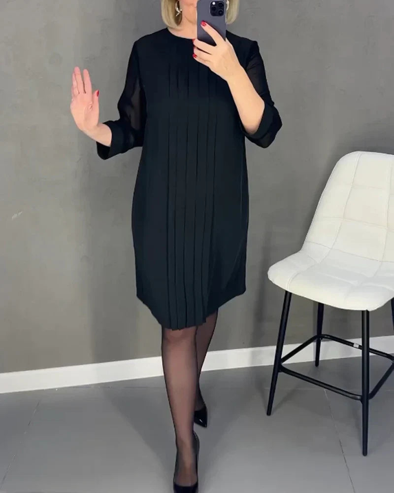 Isaline – Robe Plissée Élégante