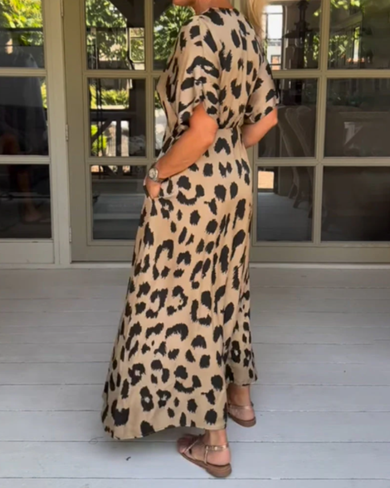Fenja™ | Robe maxi à motif léopard