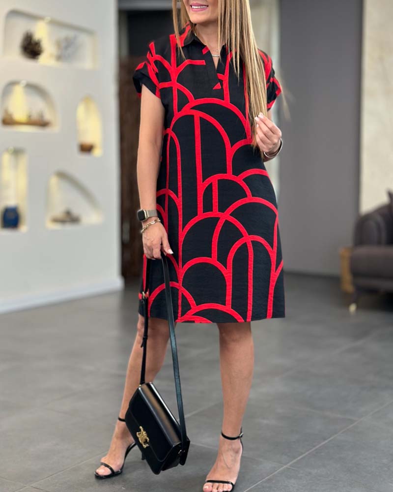 Anneliese™ | Robe polo avec imprimé graphique