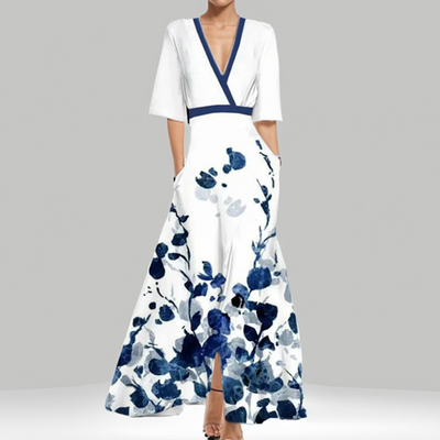 Elise™ | Élégance Florale Maxi-Robe