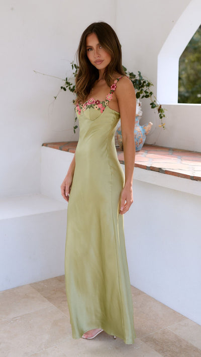 Celine | Robe Maxi avec Détails Floraux
