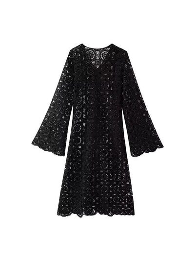 Celeste - Midi Crochet Robe