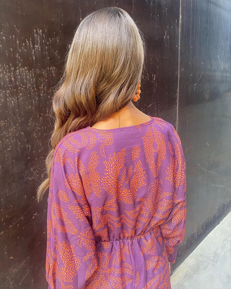 Frieda™ | Robe Midi à Motif Baroque