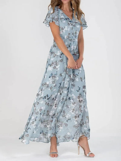 Sofia™ | Robe fleurie avec manches volantées