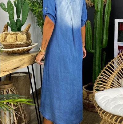 Mélina I Robe d’Été en Denim Léger