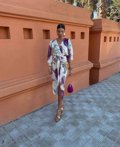 Hedwig™ | Robe Midi Wrap Artistique