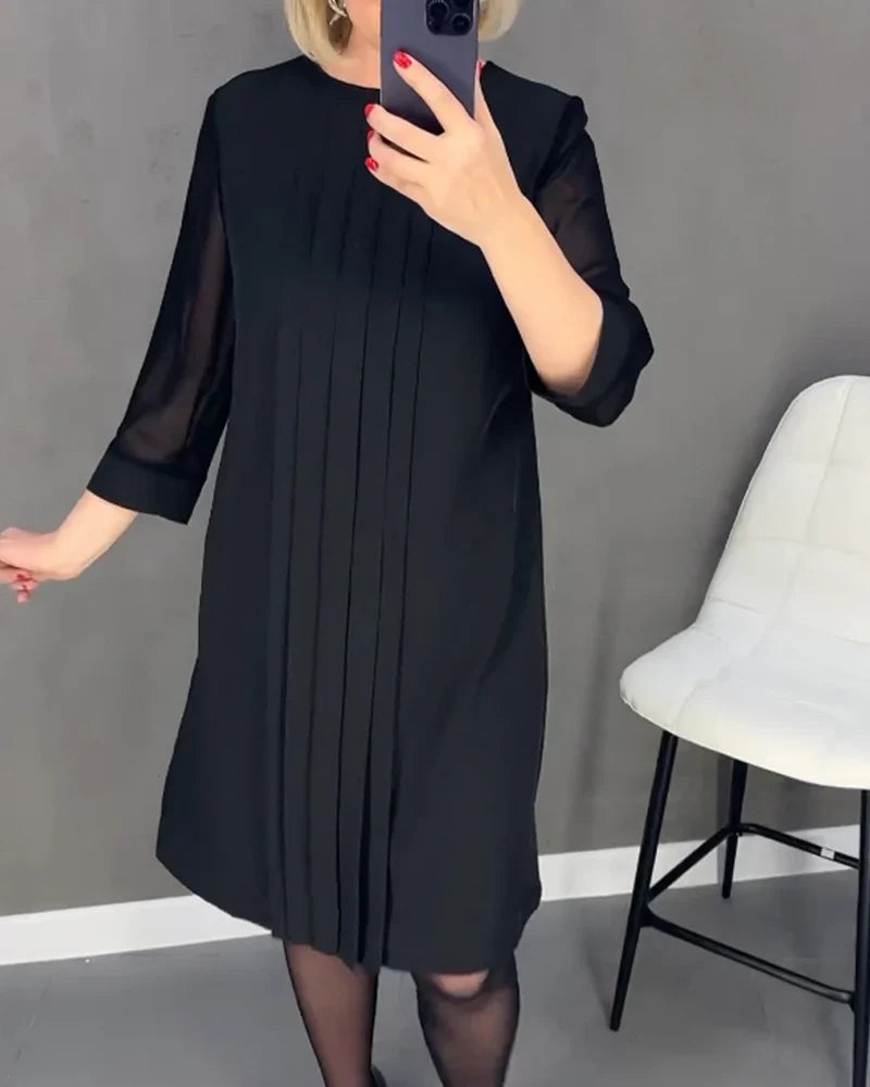Isaline – Robe Plissée Élégante