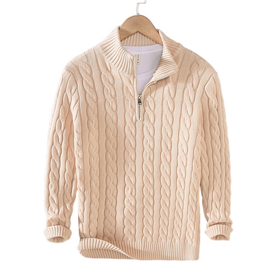 Giuseppe - Pull en tricot de luxe avec fermeture éclair