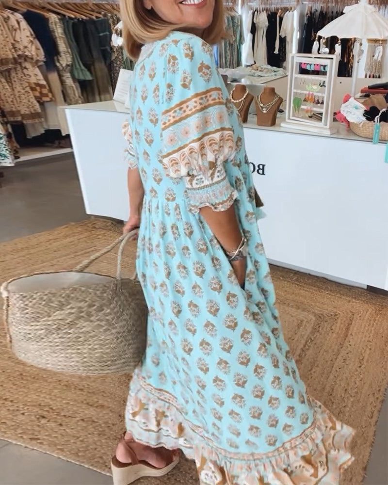 Hilga™ | Tunique Boho avec Franges