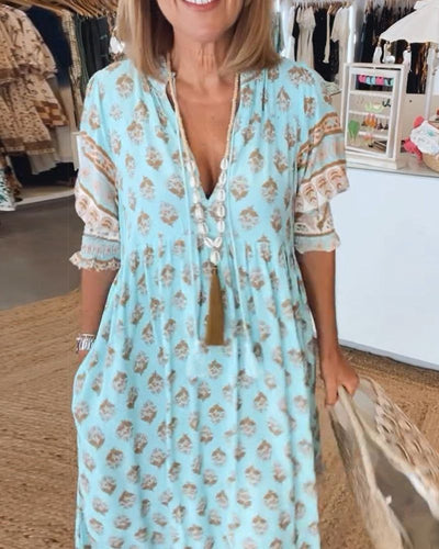 Hilga™ | Tunique Boho avec Franges