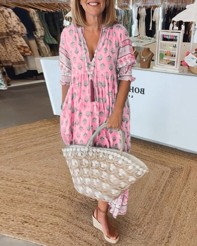 Hilga™ | Tunique Boho avec Franges