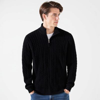 Giuseppe - Pull en tricot de luxe avec fermeture éclair
