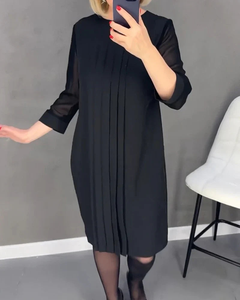 Isaline – Robe Plissée Élégante