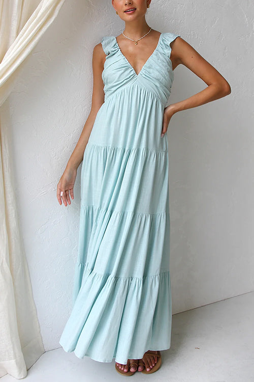 Isa | Robe Maxi avec Volants
