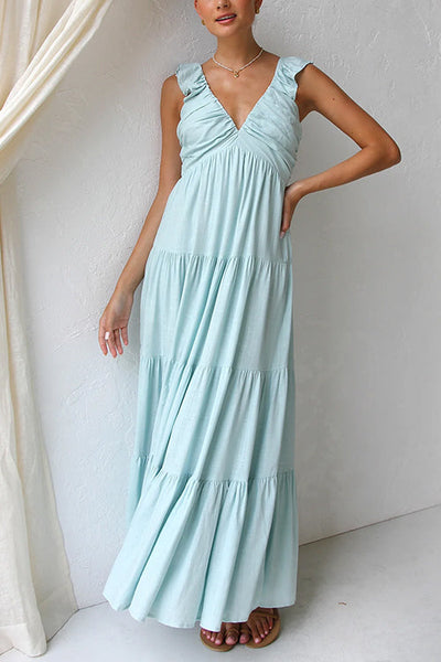 Isa | Robe Maxi avec Volants