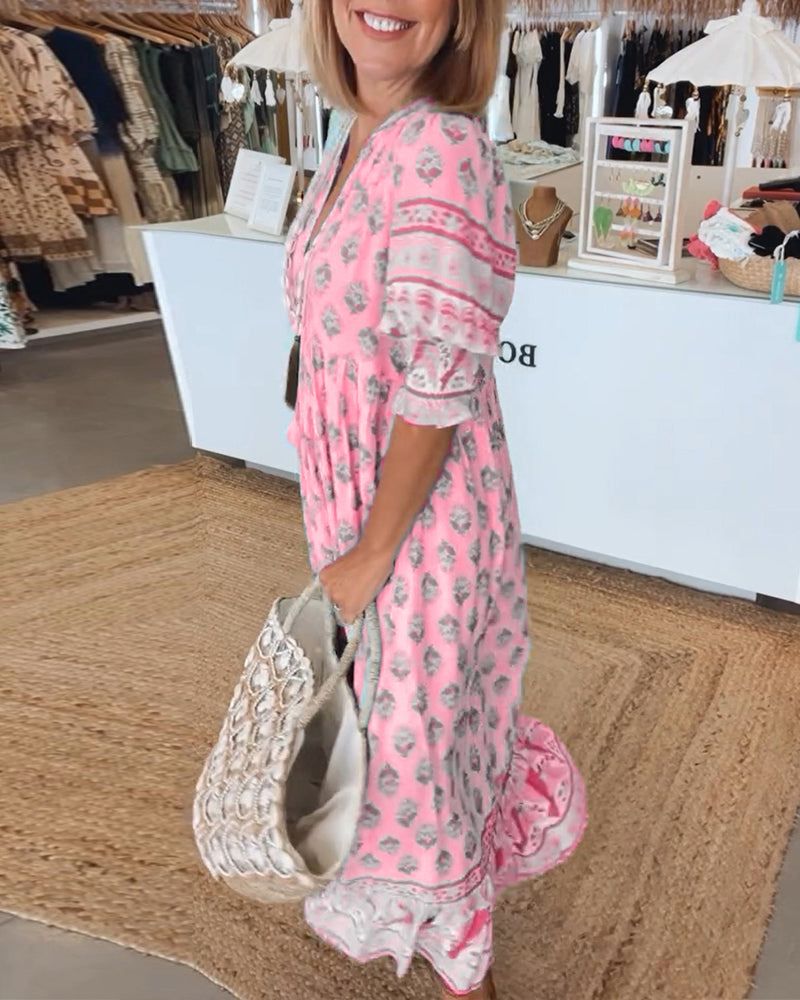 Hilga™ | Tunique Boho avec Franges