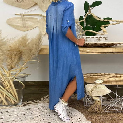 Mélina I Robe d’Été en Denim Léger