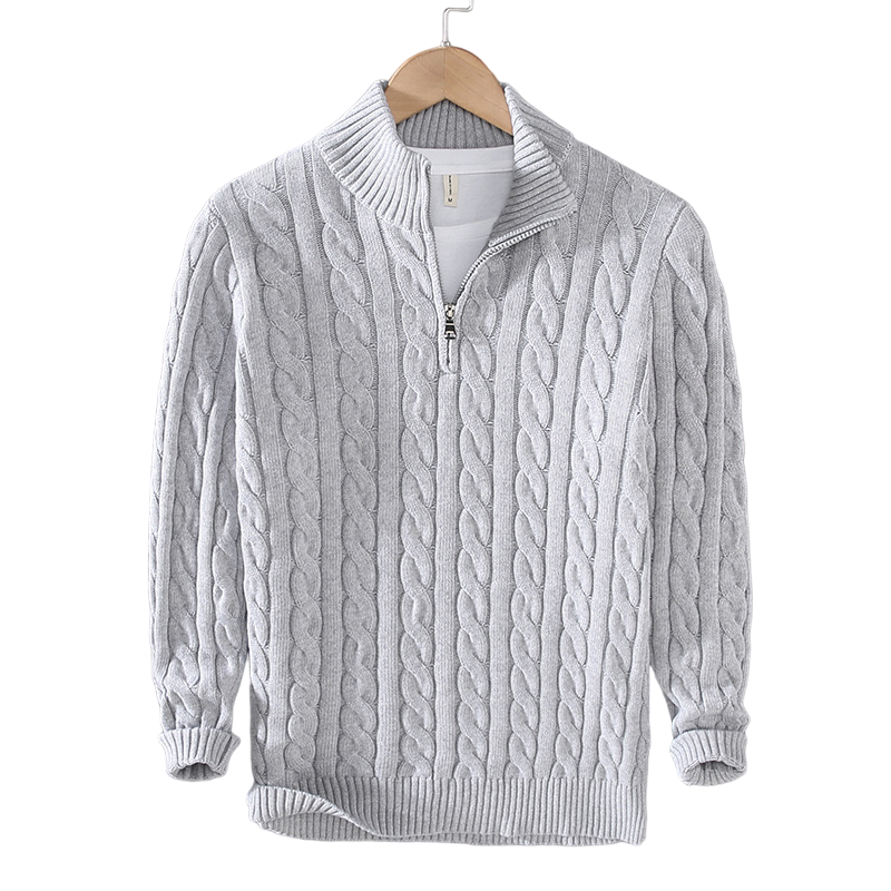 Giuseppe - Pull en tricot de luxe avec fermeture éclair