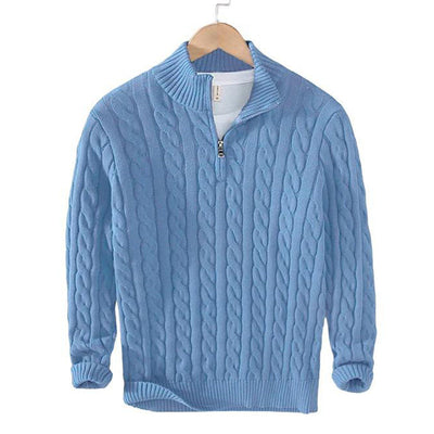 Giuseppe - Pull en tricot de luxe avec fermeture éclair
