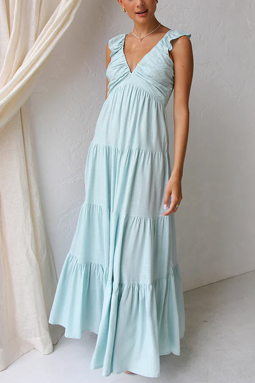 Isa | Robe Maxi avec Volants