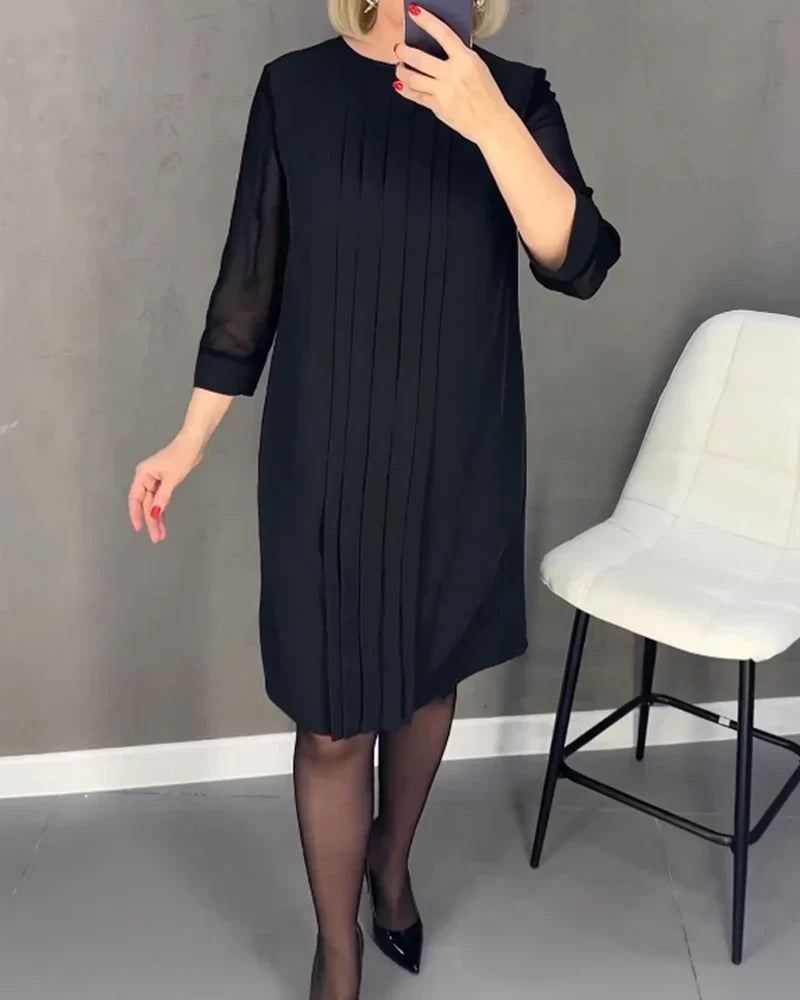 Isaline – Robe Plissée Élégante