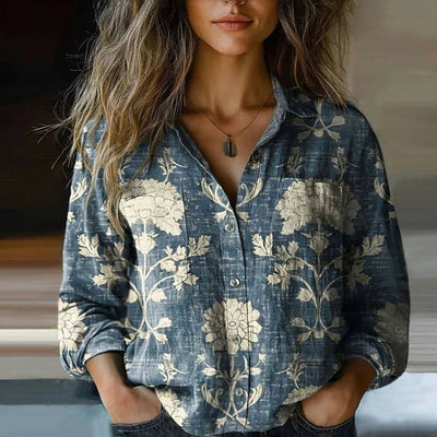 Morena™ | Blouse Imprimée Vintage