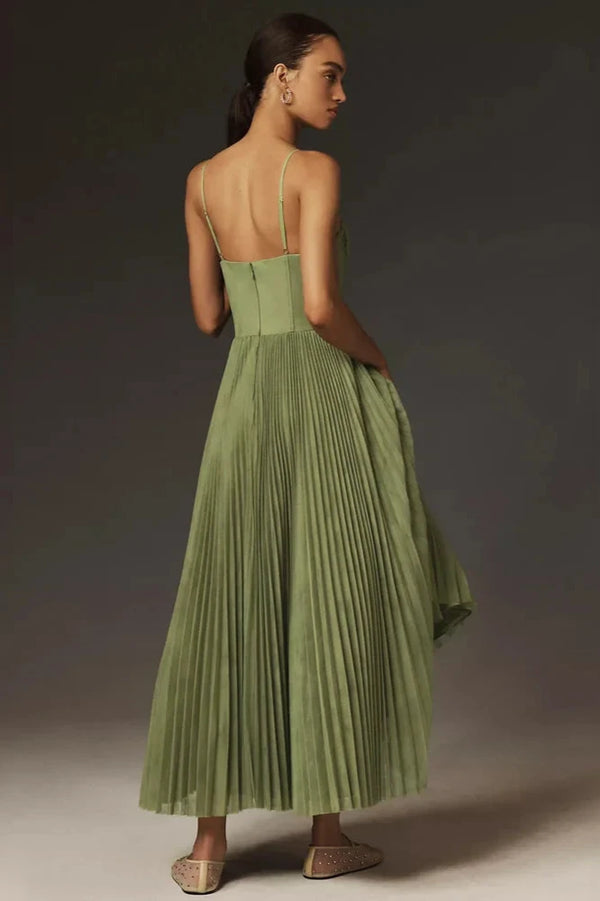 Elara™ | Robe plissée en tulle avec corset