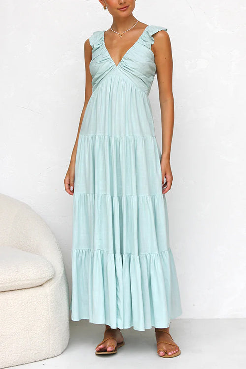 Isa | Robe Maxi avec Volants