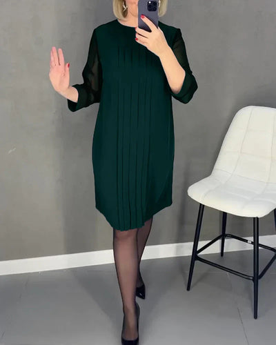 Isaline – Robe Plissée Élégante