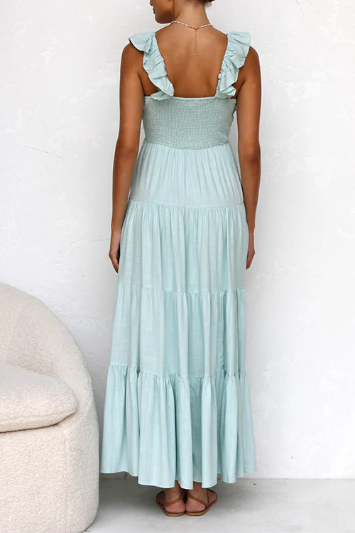 Isa | Robe Maxi avec Volants
