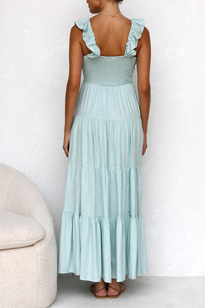 Isa | Robe Maxi avec Volants