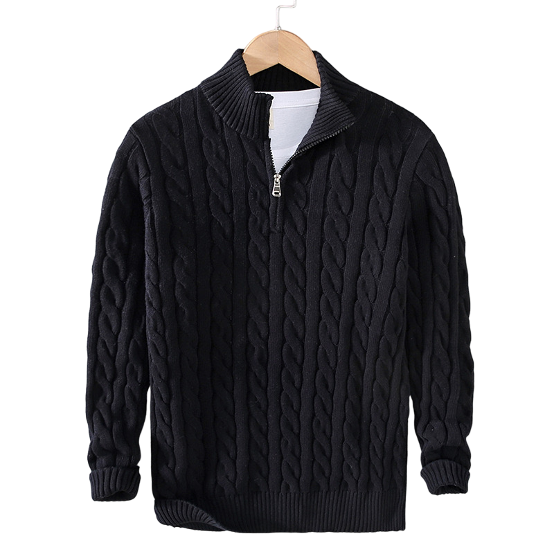 Giuseppe - Pull en tricot de luxe avec fermeture éclair