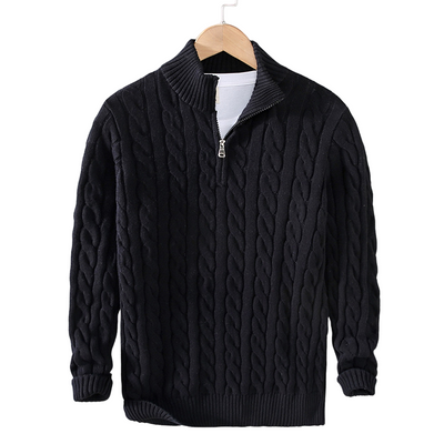 Giuseppe - Pull en tricot de luxe avec fermeture éclair