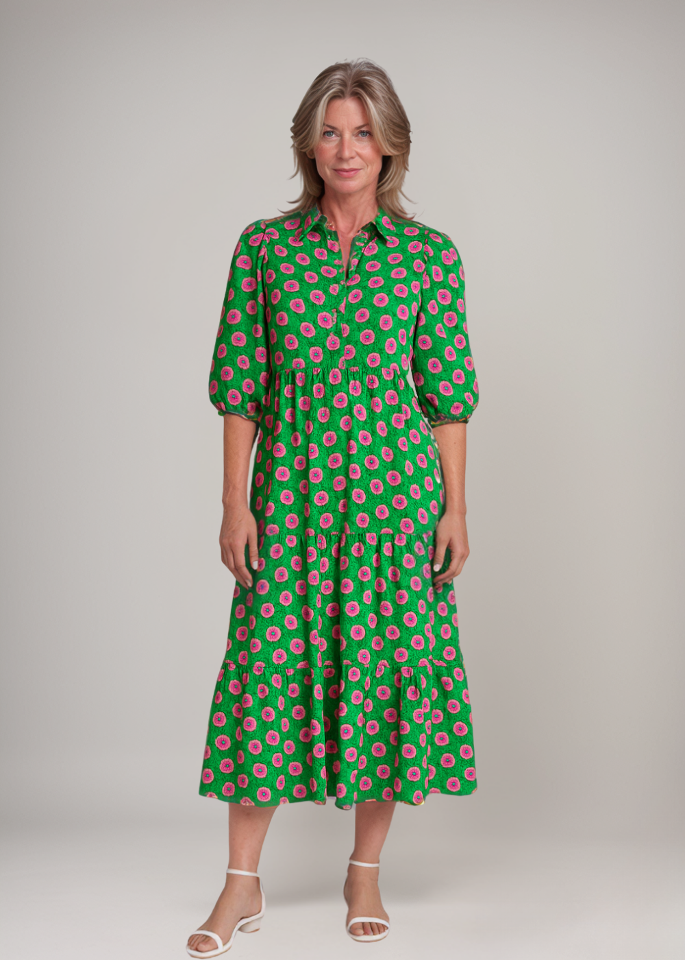 Sheren™ | Robe fluide avec imprimé de roses