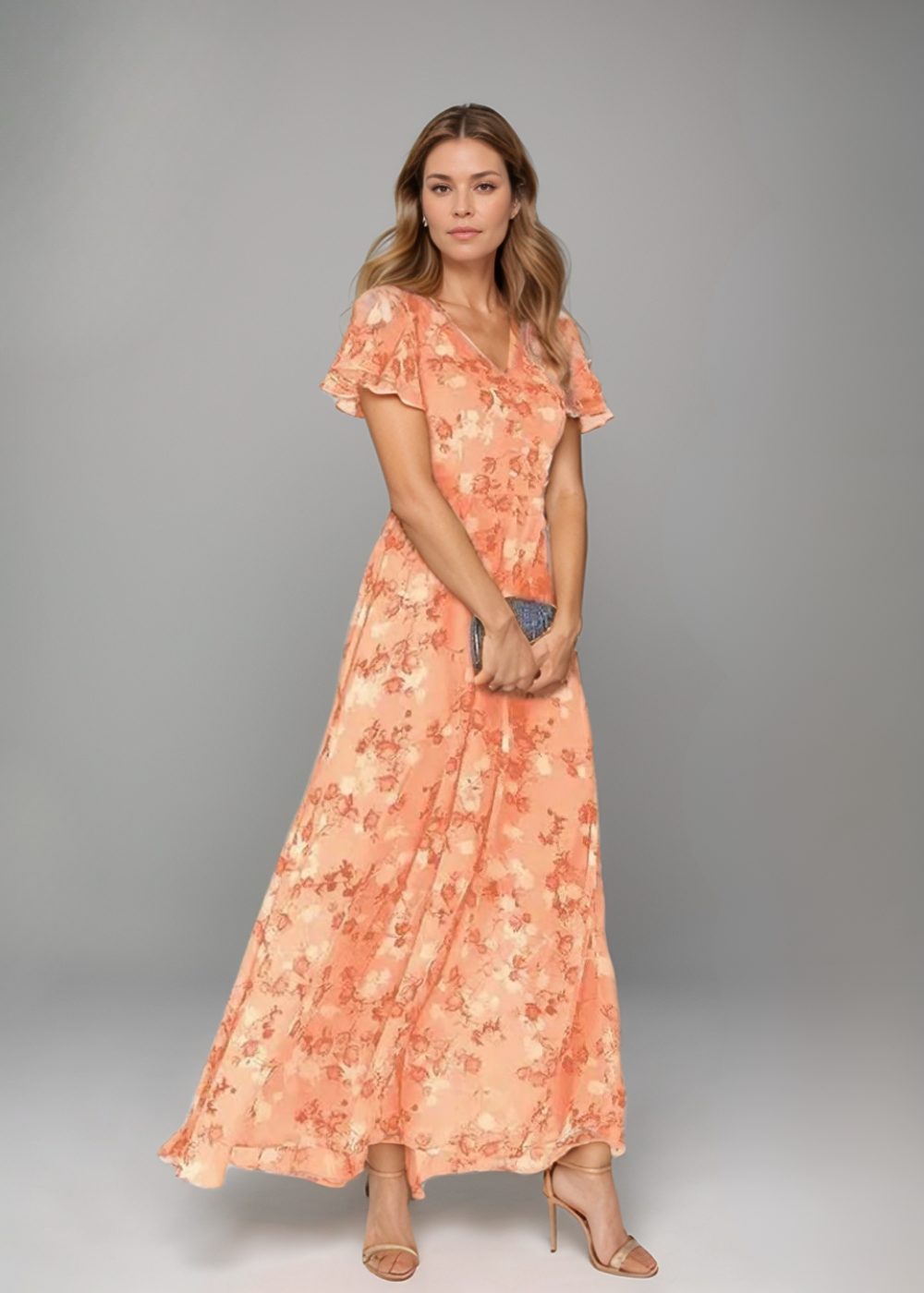 Sofia™ | Robe fleurie avec manches volantées