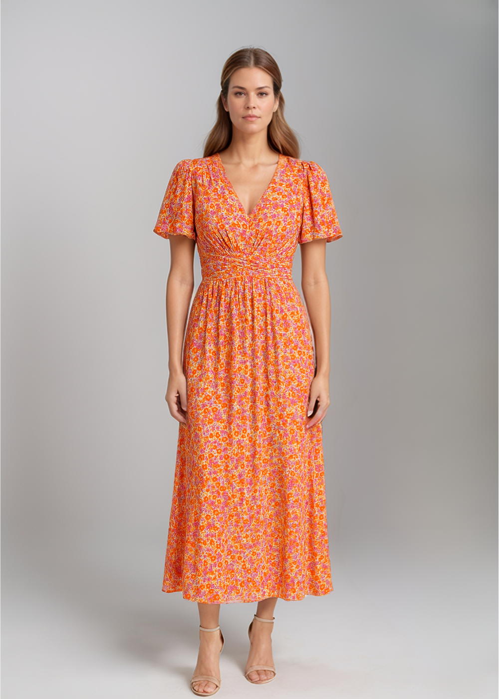 Seraphina™ | Robe maxi à fleurs avec manches volantées